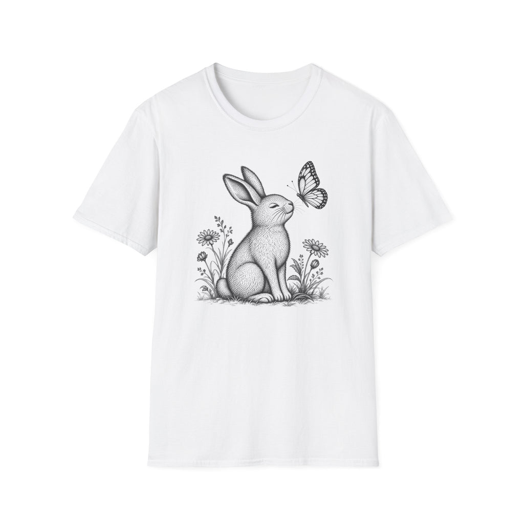 Rabbit Admiring Butterfly T-Shirt