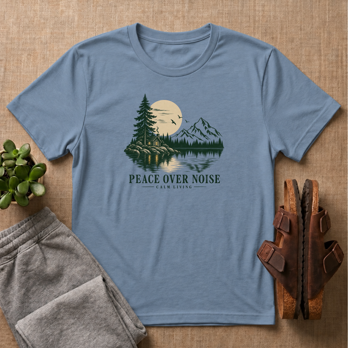 Peace Over Noise - Calm Living T-Shirt