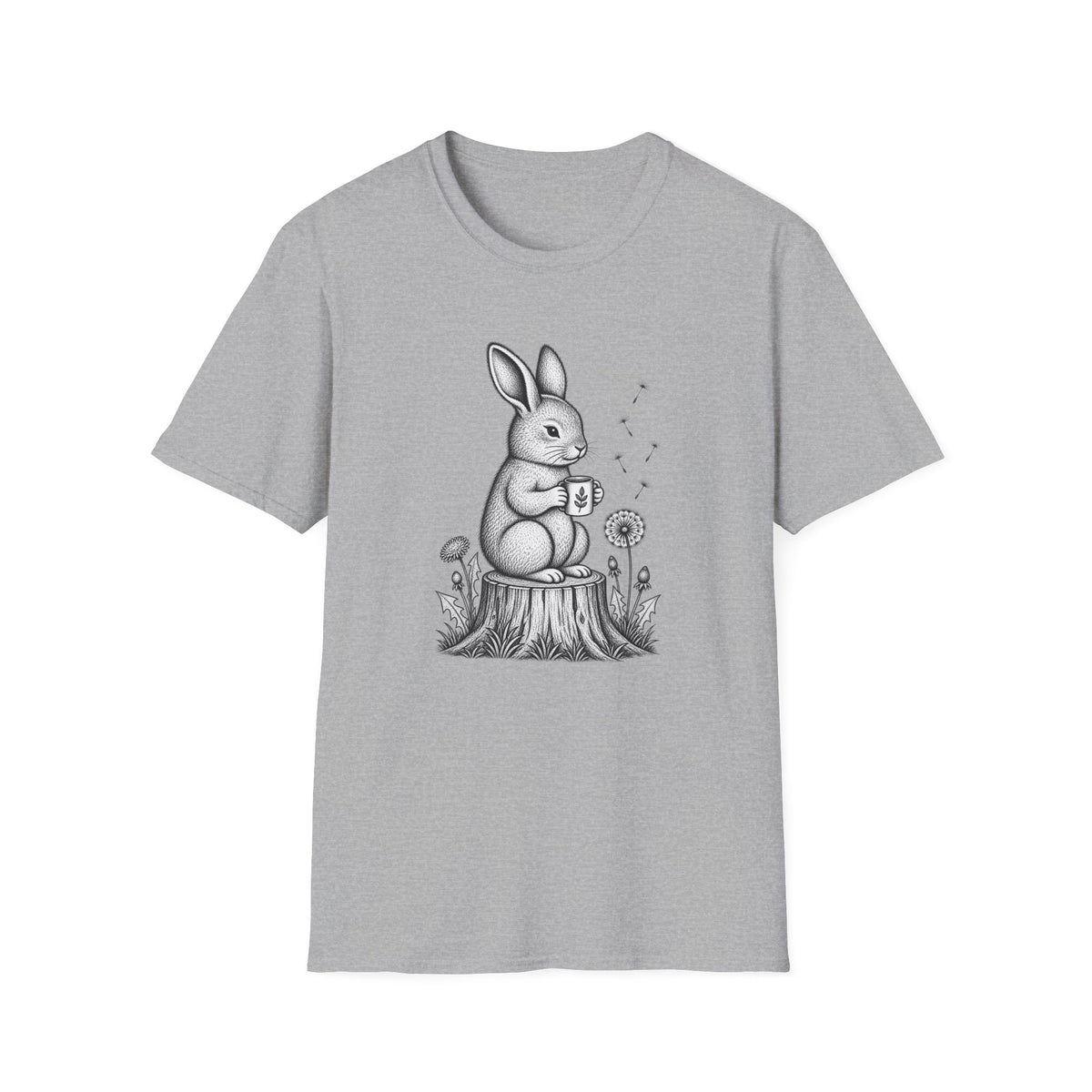 Rabbit Drinking Coffee T-Shirt