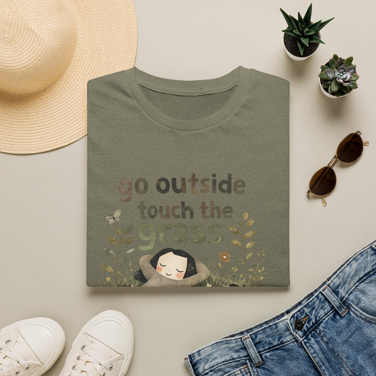 Go Outside Touch The Grass T-Shirt