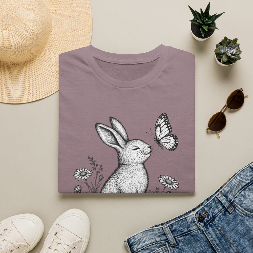 Rabbit Admiring Butterfly T-Shirt