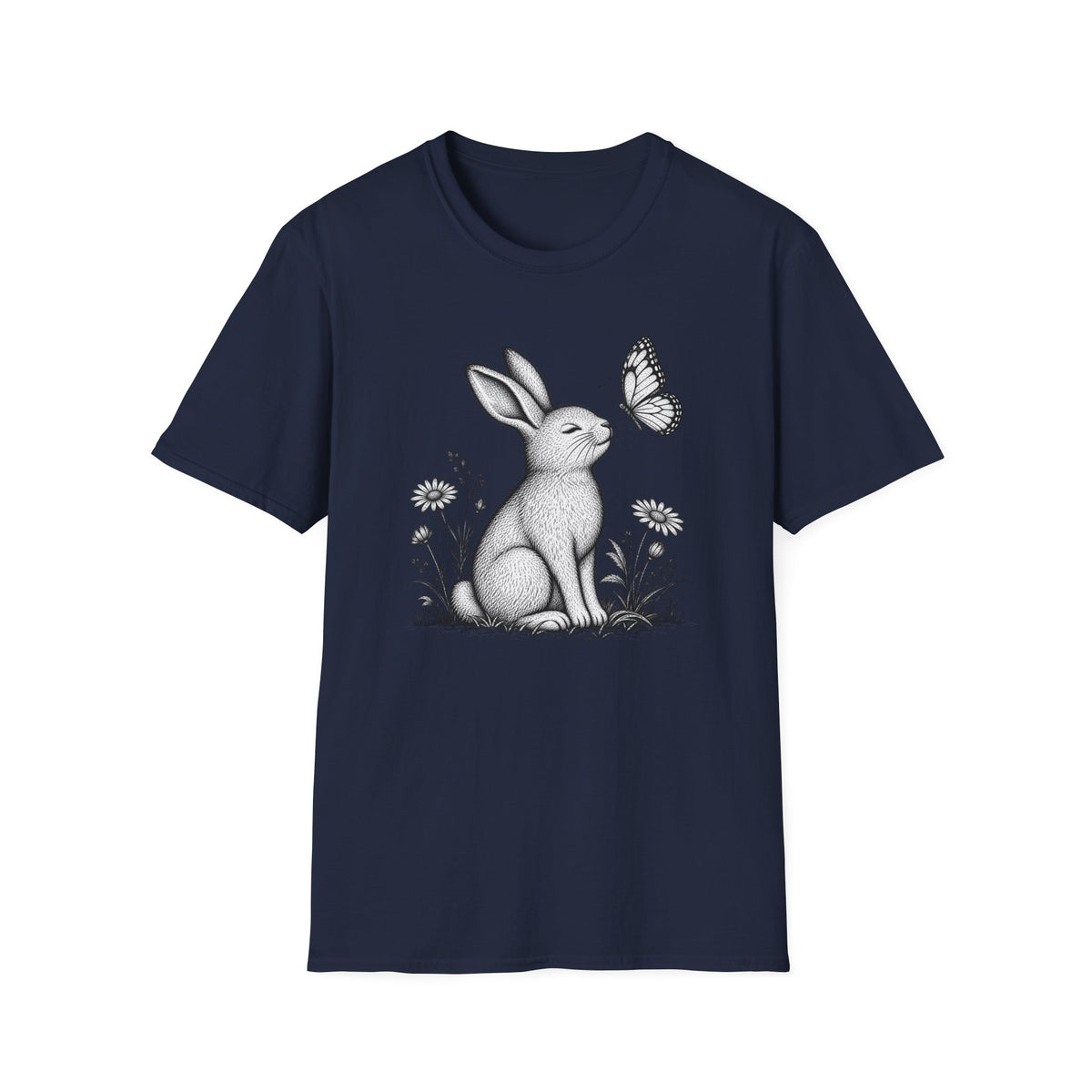 Rabbit Admiring Butterfly T-Shirt