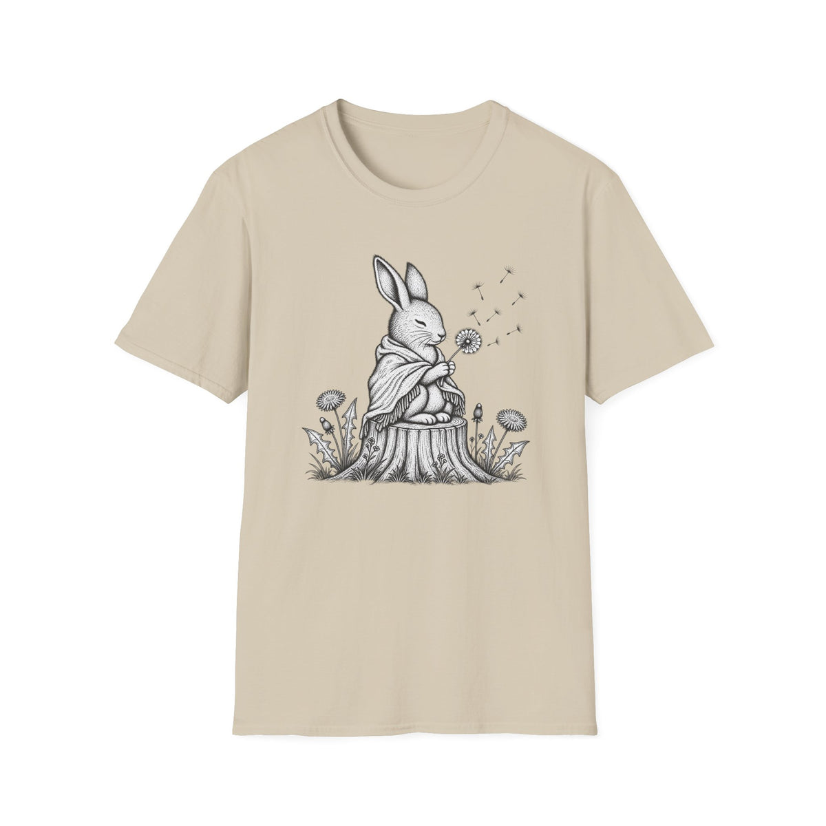 Rabbit Blowing Dandelion With a Blanket T-Shirt