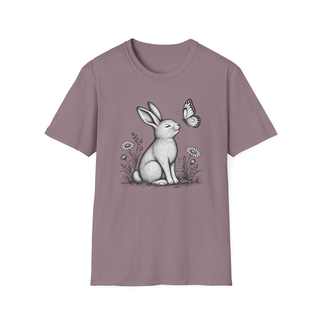 Rabbit Admiring Butterfly T-Shirt