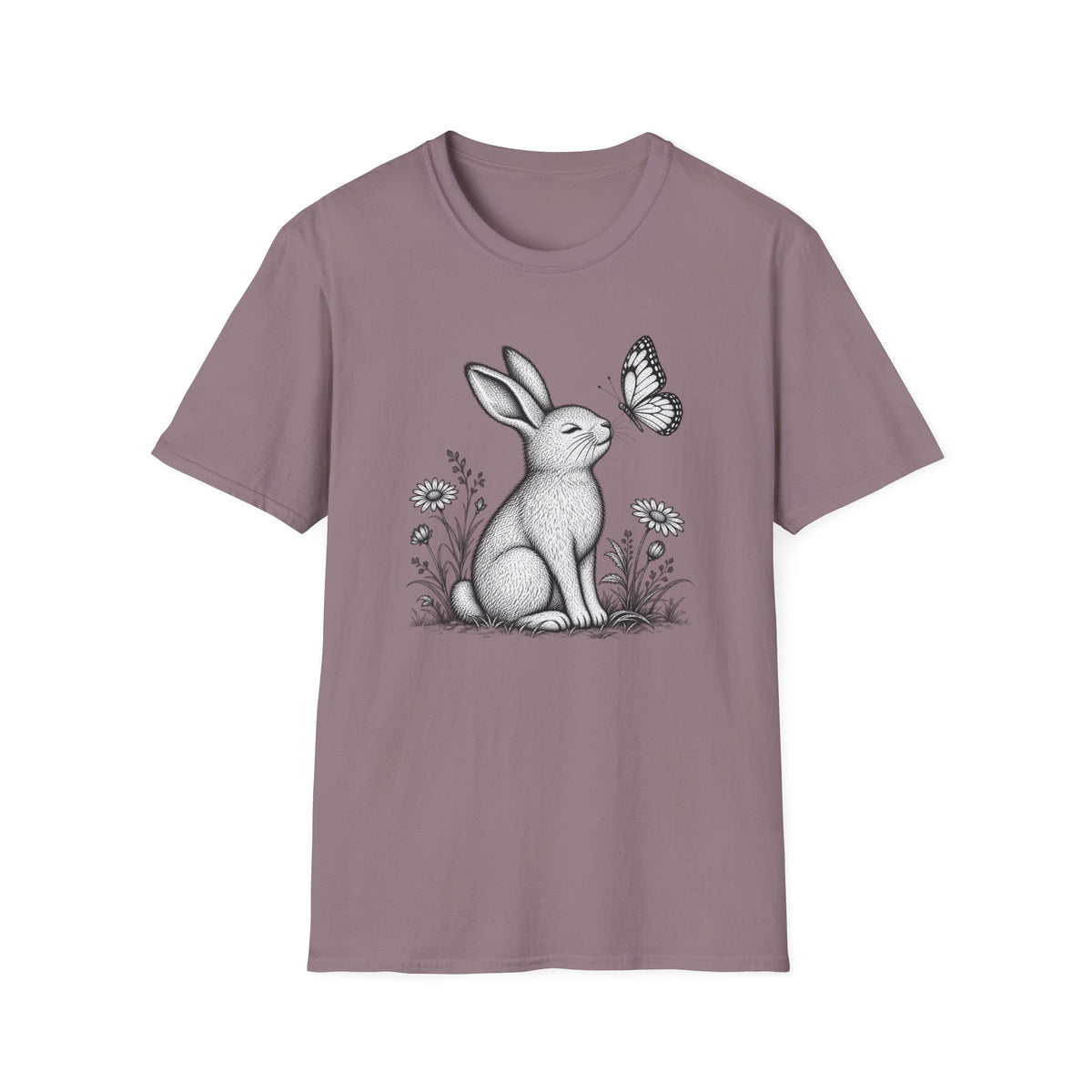 Rabbit Admiring Butterfly T-Shirt