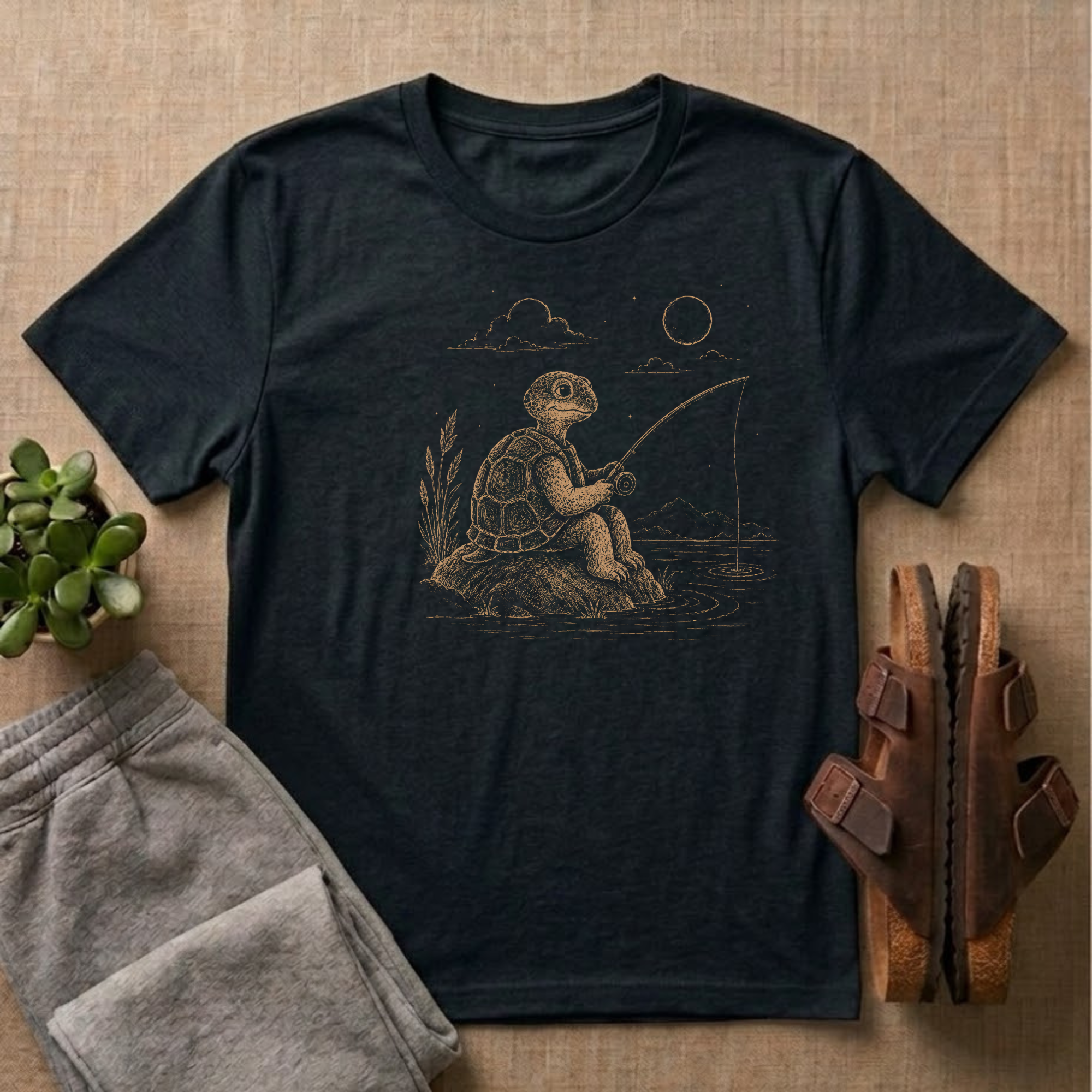 Turtle Fishing T-Shirt