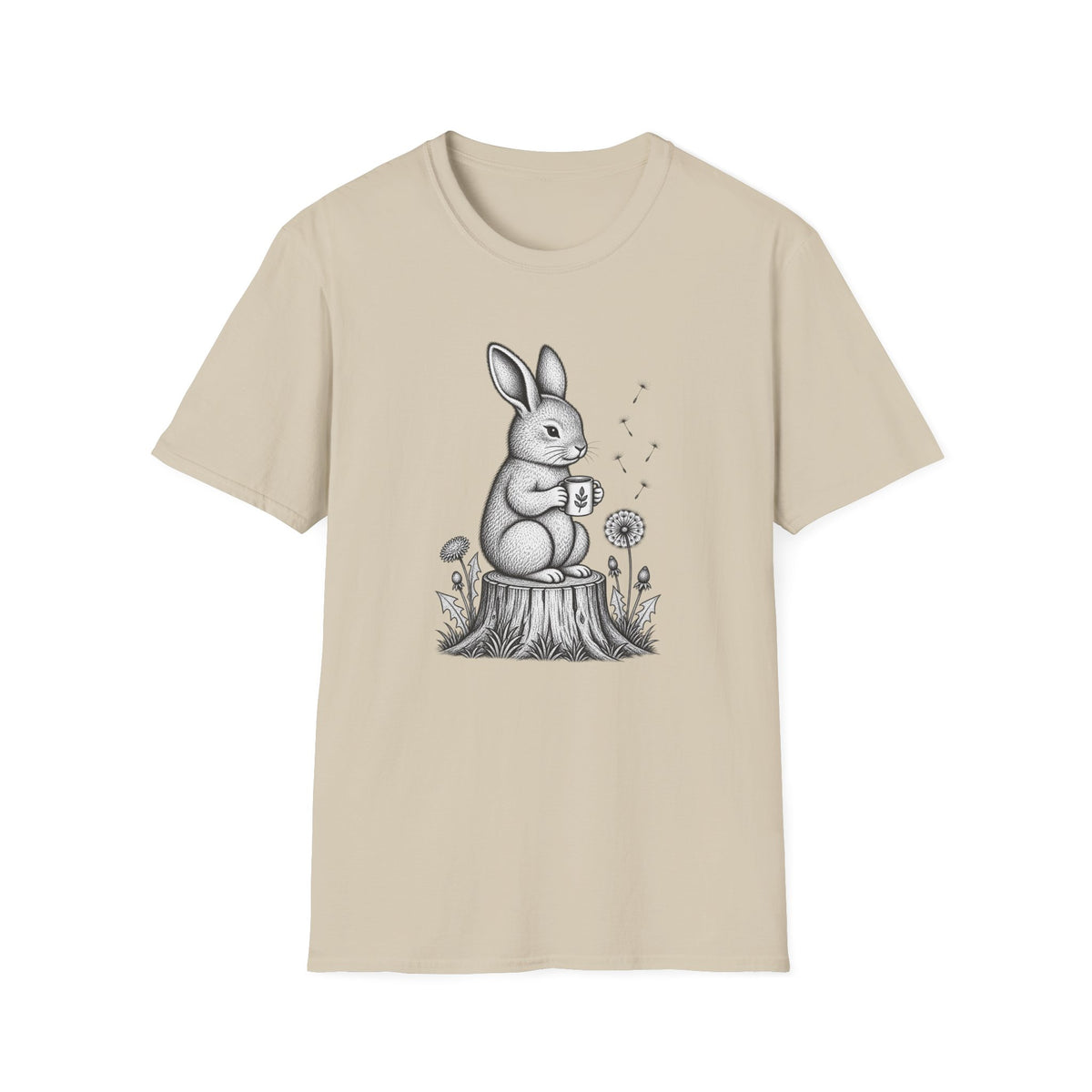 Rabbit Drinking Coffee T-Shirt