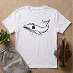 Whale Listening To Music T-Shirt