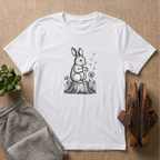 Rabbit Drinking Coffee T-Shirt