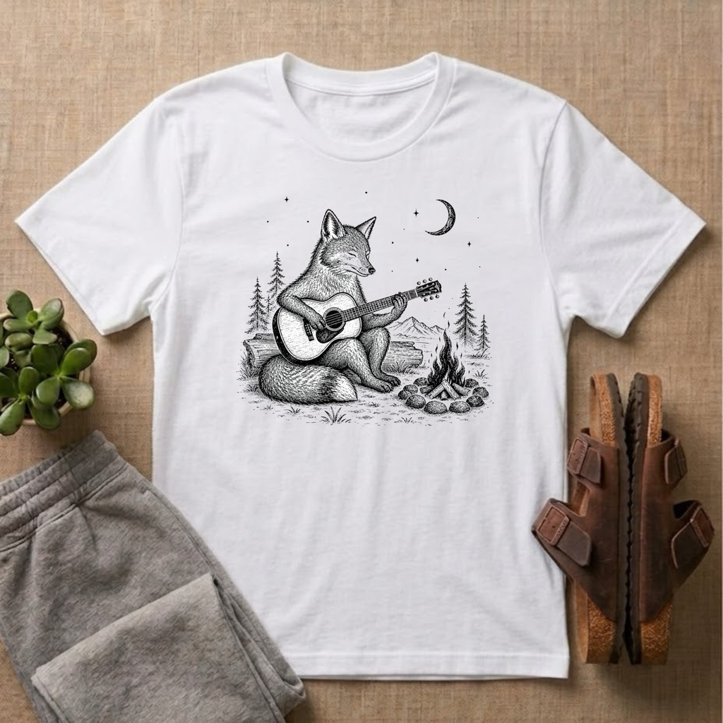 Fox Playing Music T-Shirt