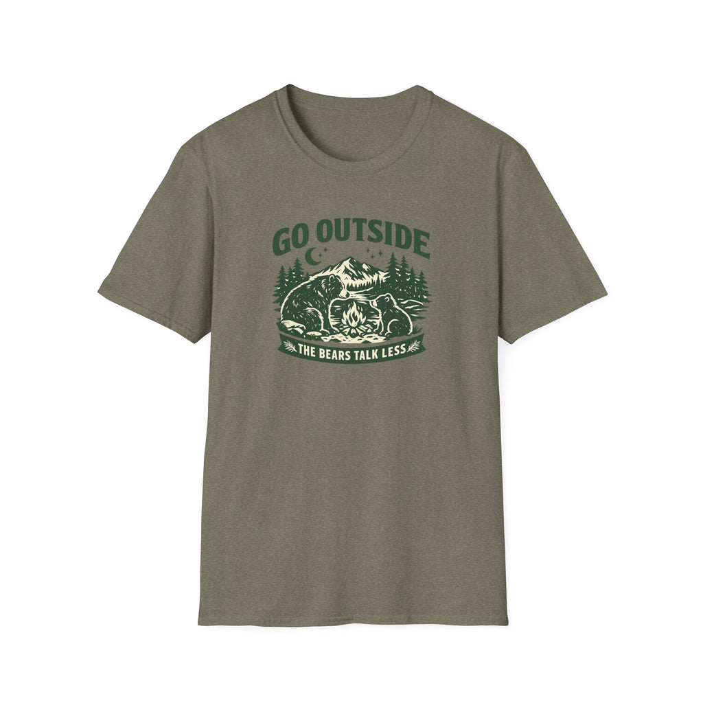 Go Outside The Bears Talk Less T-Shirt