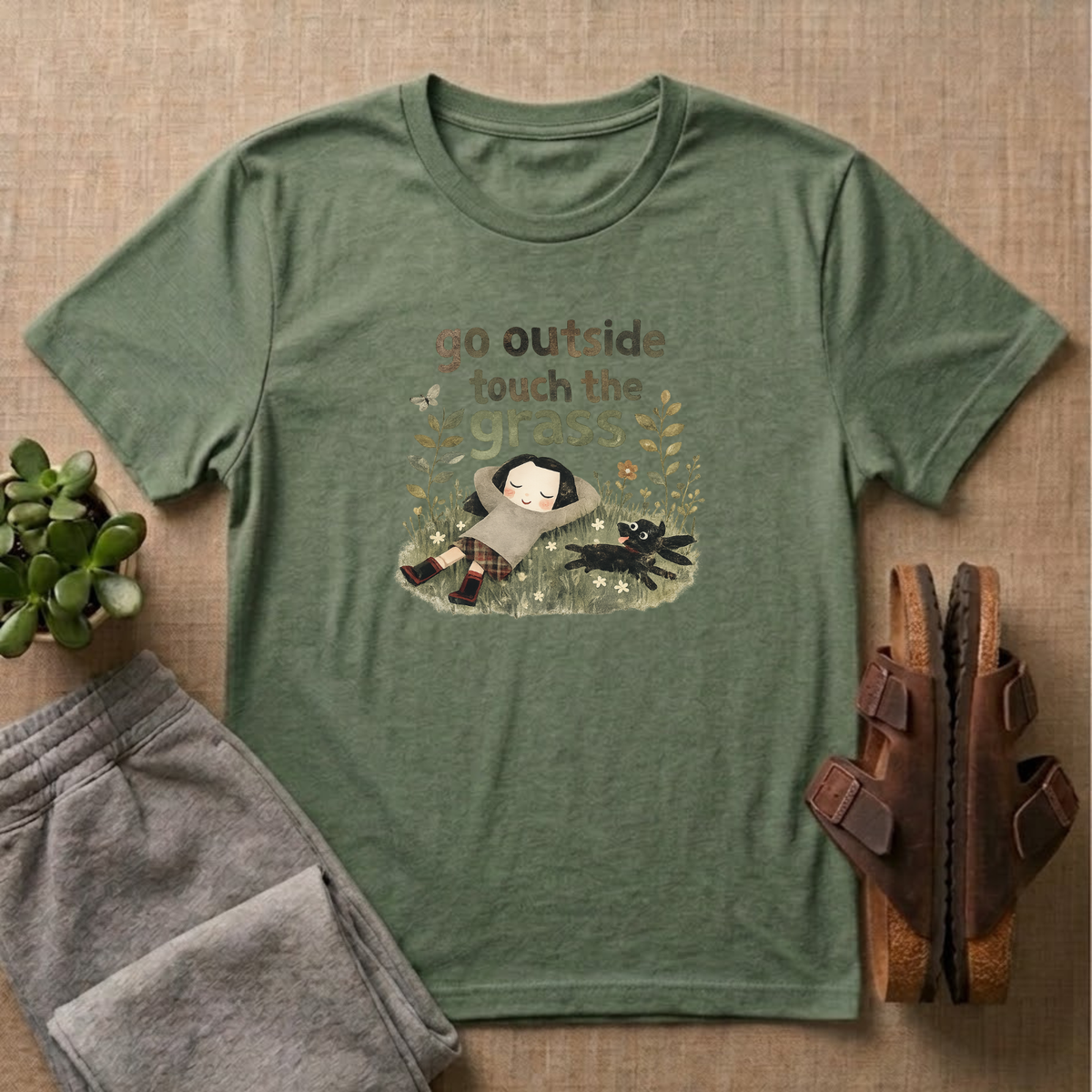 Go Outside Touch The Grass T-Shirt