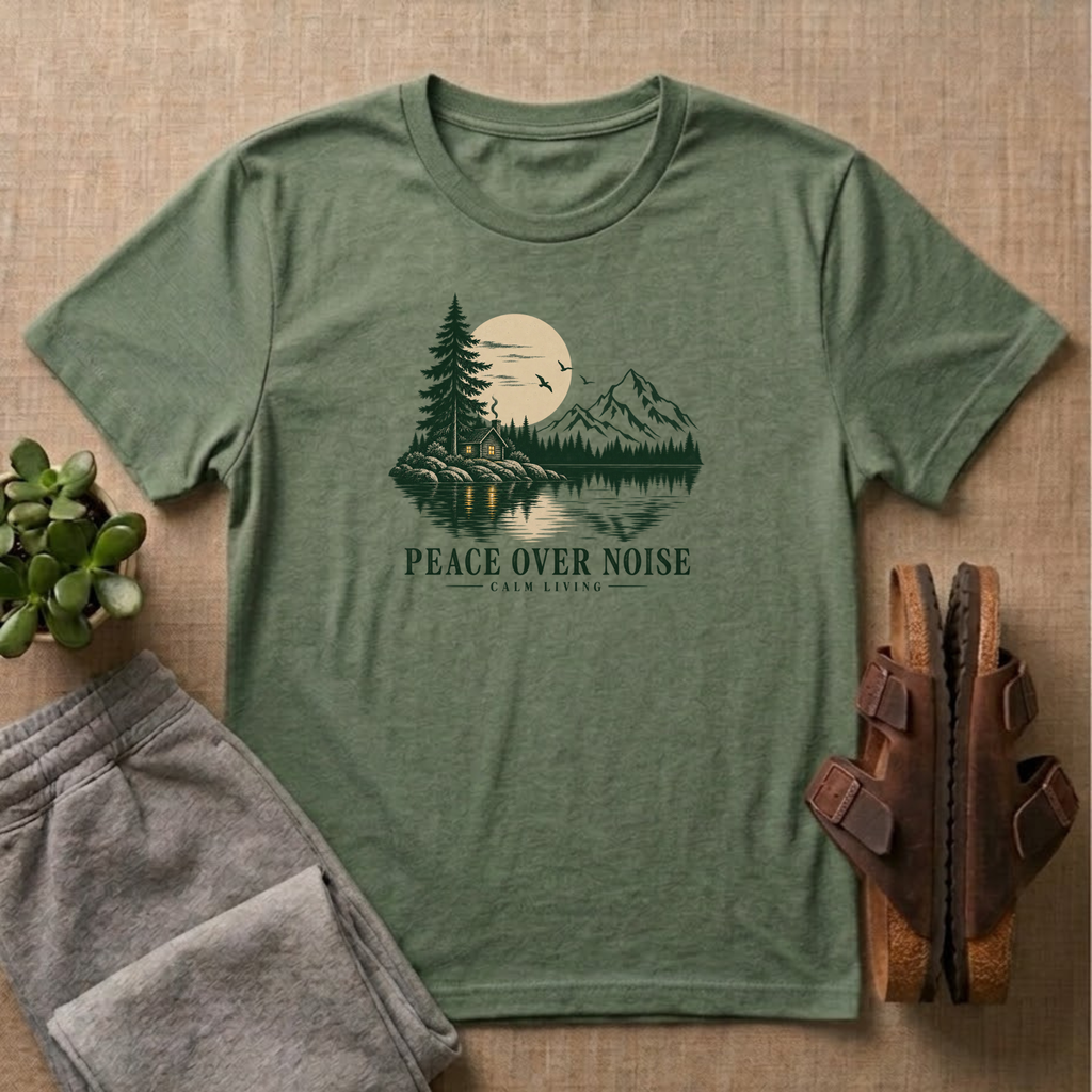 Peace Over Noise - Calm Living T-Shirt