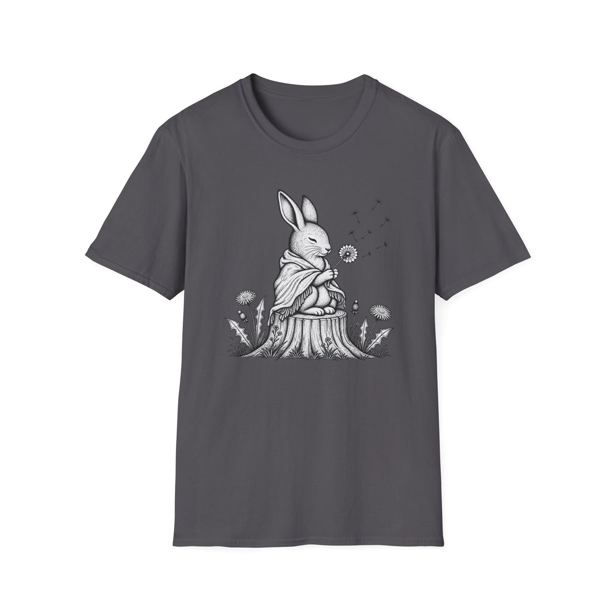 Rabbit Blowing Dandelion With a Blanket T-Shirt
