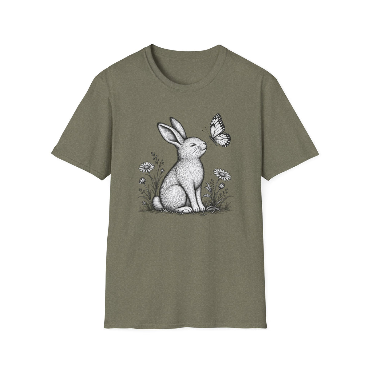 Rabbit Admiring Butterfly T-Shirt