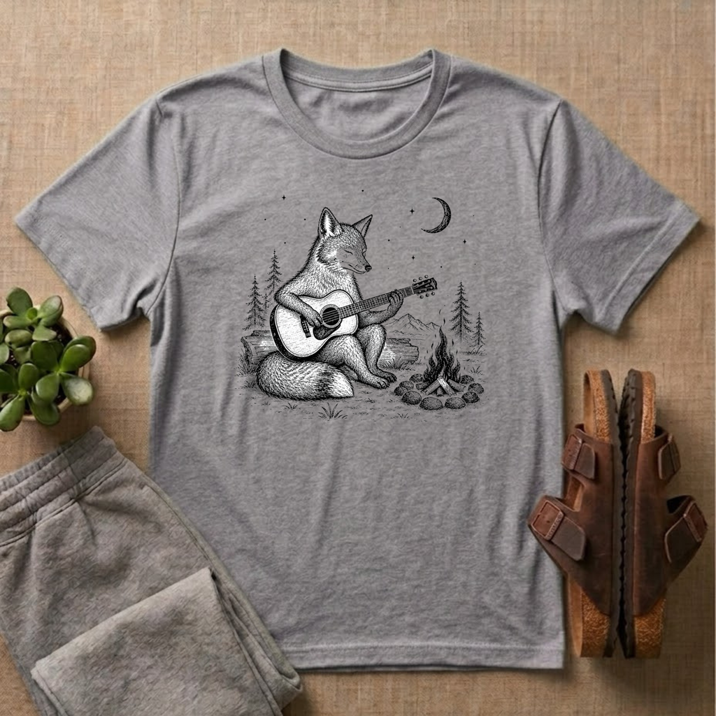 Fox Playing Music T-Shirt