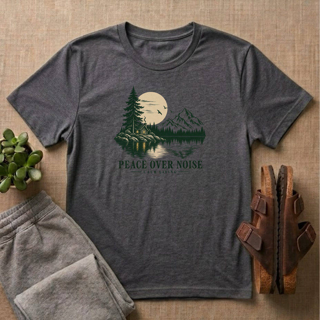 Peace Over Noise - Calm Living T-Shirt