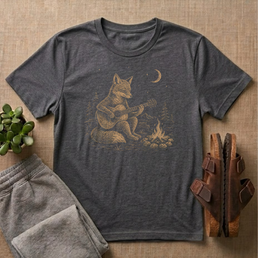 Fox Playing Music T-Shirt