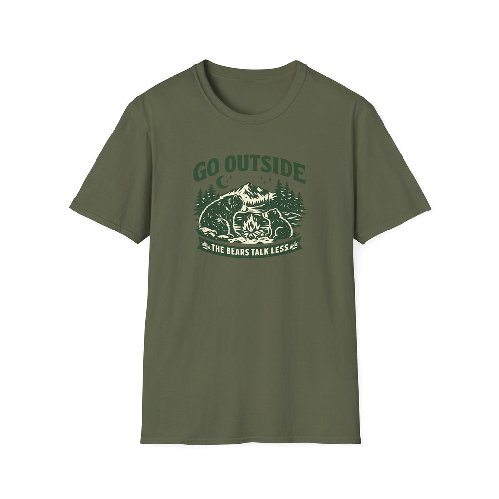 Go Outside The Bears Talk Less T-Shirt