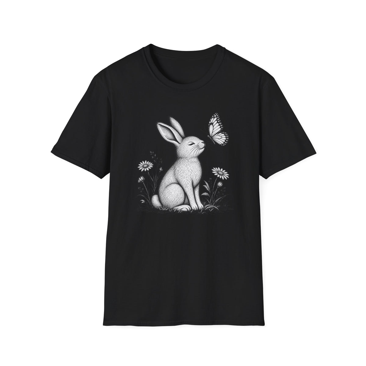 Rabbit Admiring Butterfly T-Shirt