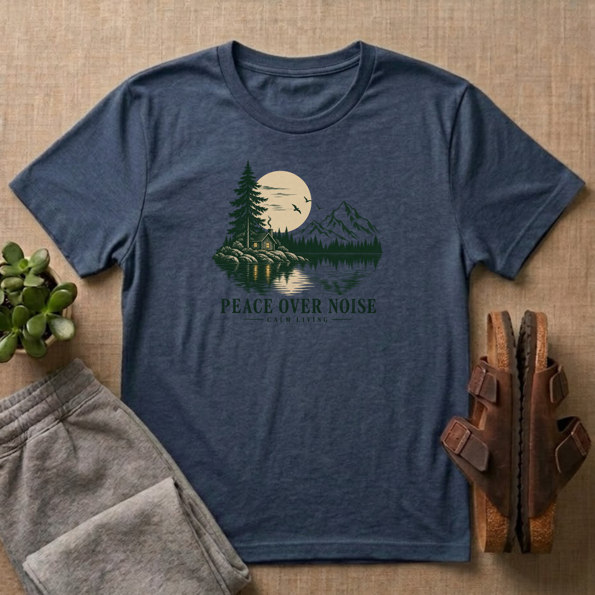 Peace Over Noise - Calm Living T-Shirt