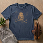 Owl Drinking Coffee T-Shirt