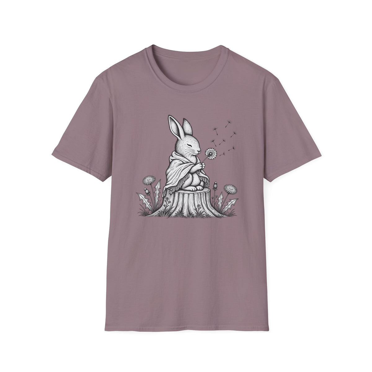 Rabbit Blowing Dandelion With a Blanket T-Shirt