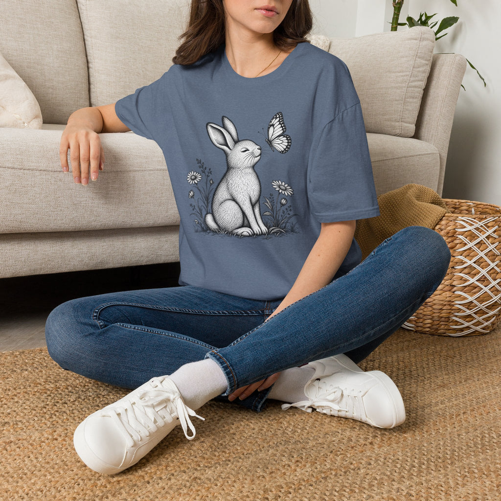 Rabbit Admiring Butterfly T-Shirt