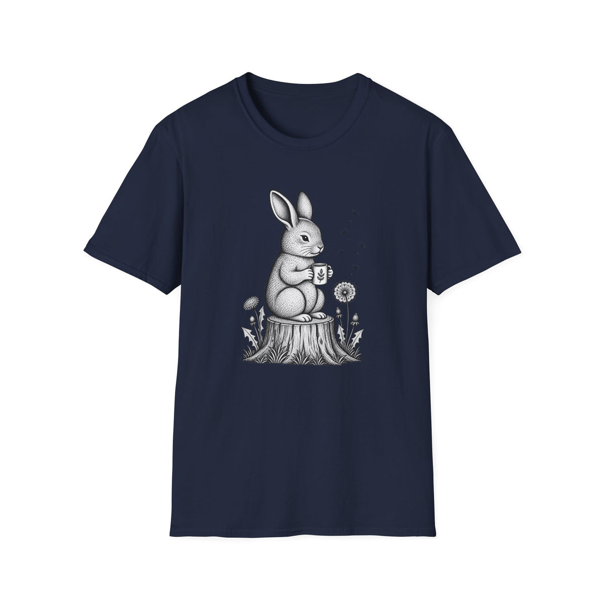 Rabbit Drinking Coffee T-Shirt