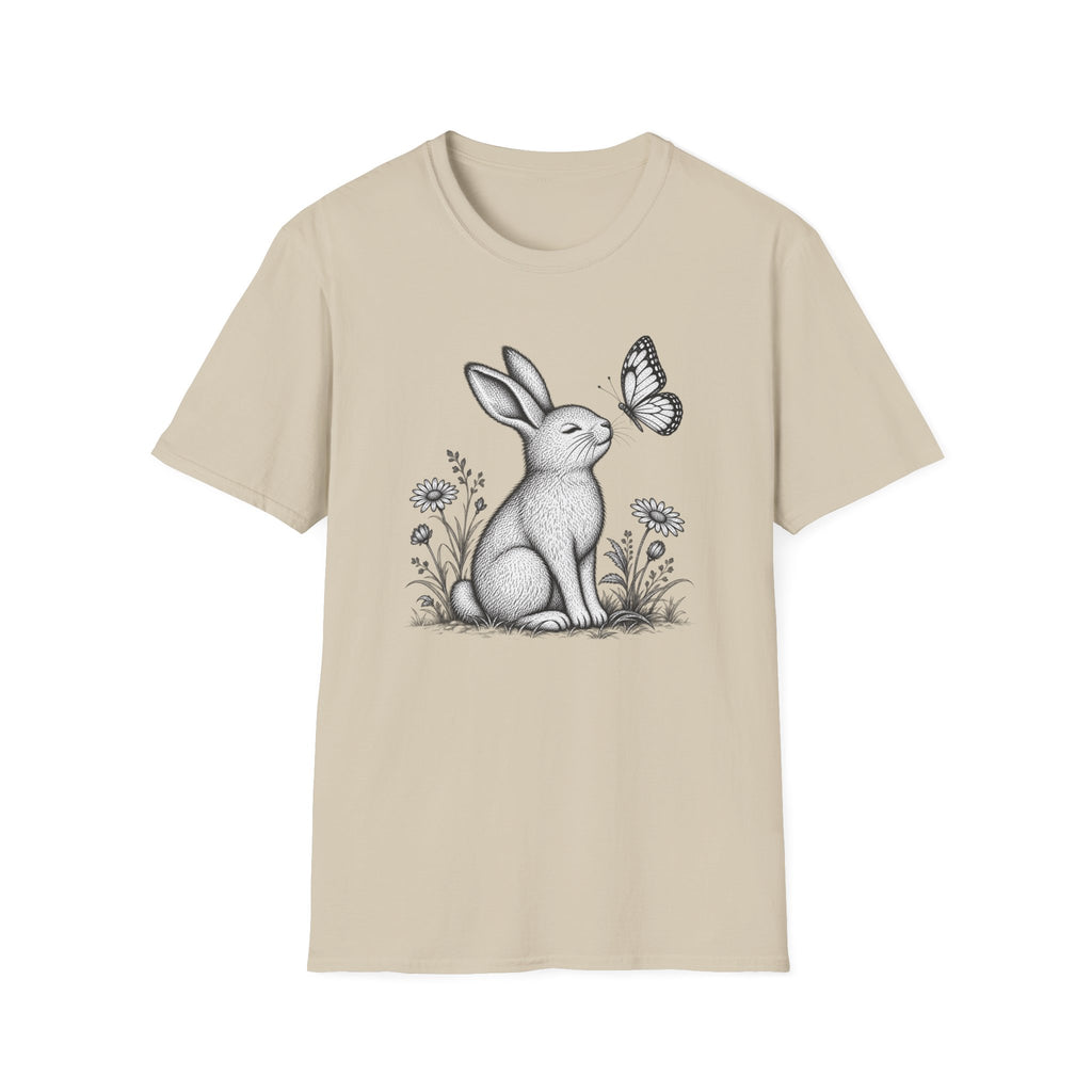 Rabbit Admiring Butterfly T-Shirt