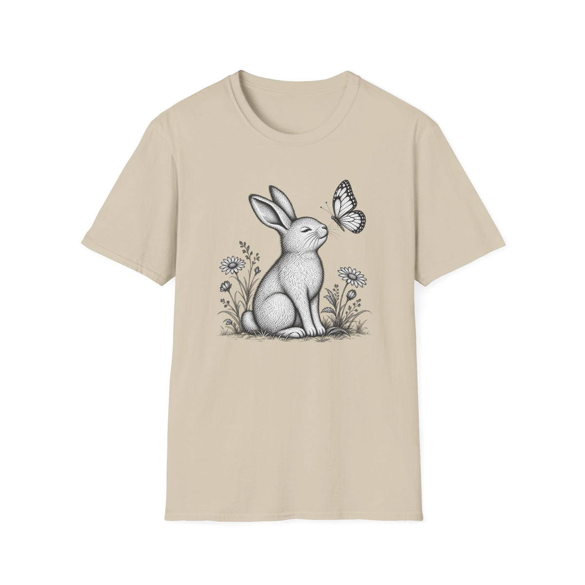 Rabbit Admiring Butterfly T-Shirt