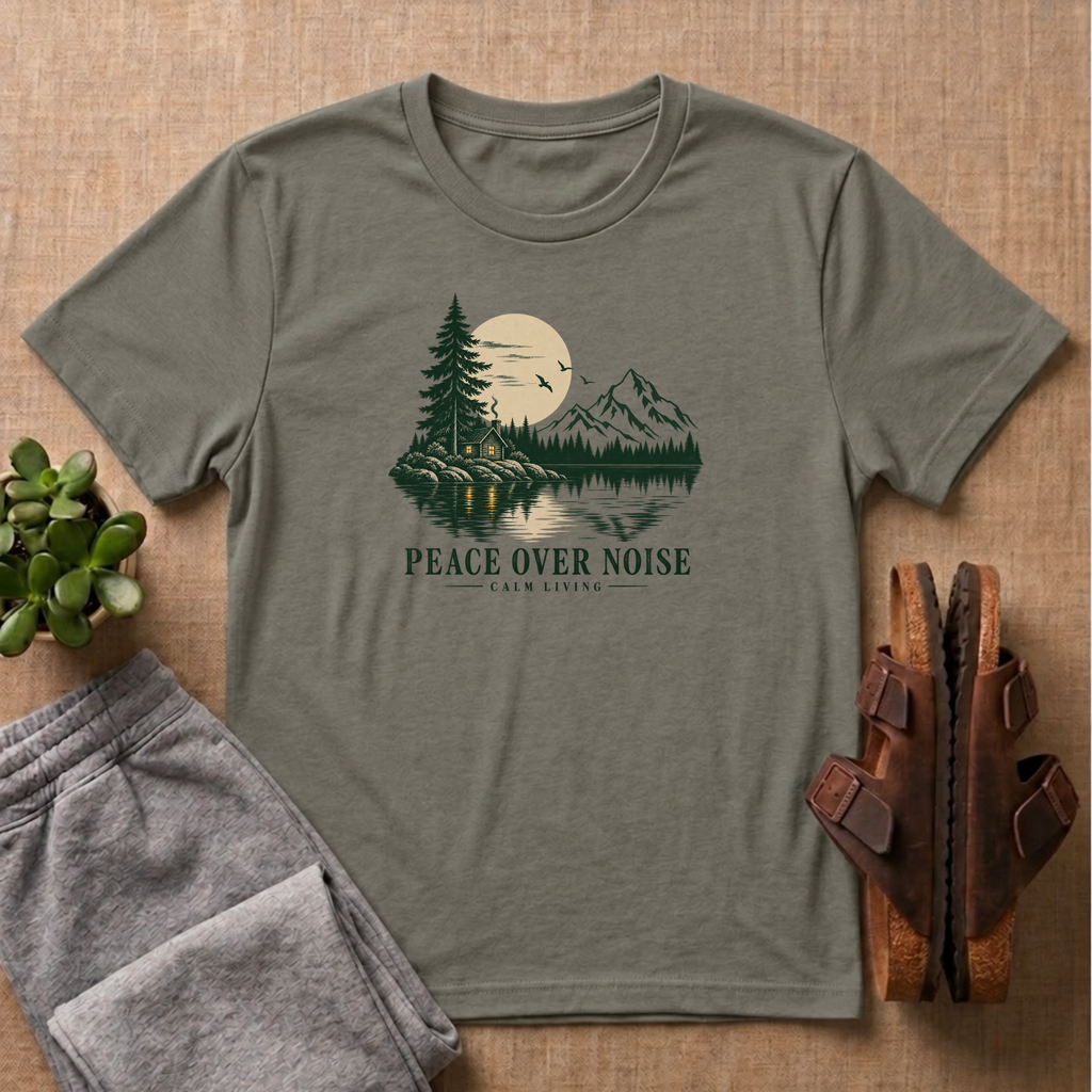 Peace Over Noise - Calm Living T-Shirt