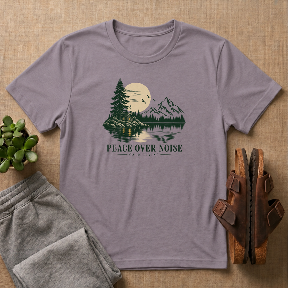 Peace Over Noise - Calm Living T-Shirt
