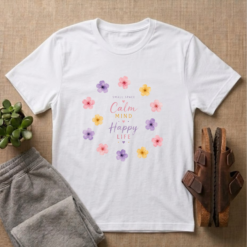 Calm Mind Happy Life T-Shirt