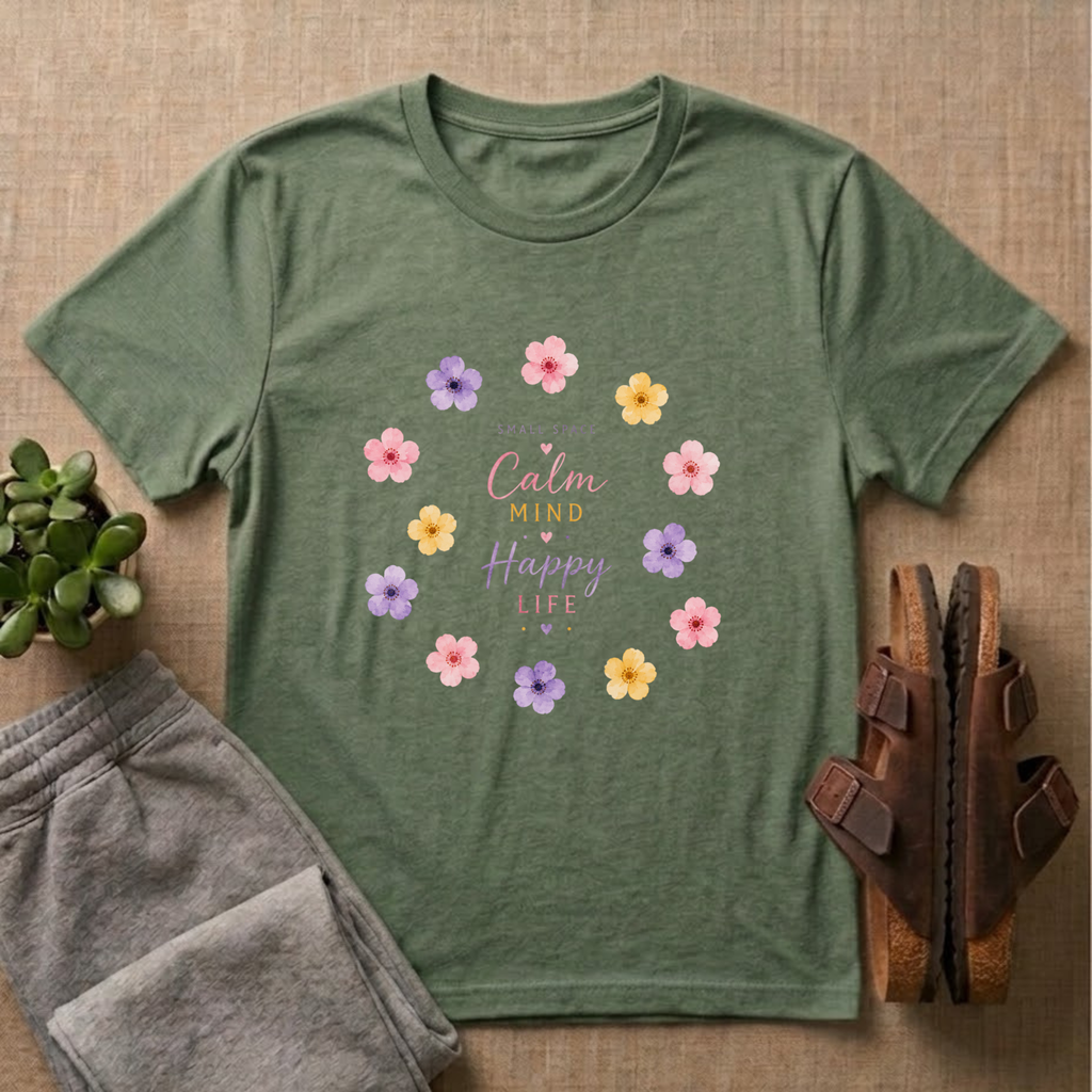 Calm Mind Happy Life T-Shirt
