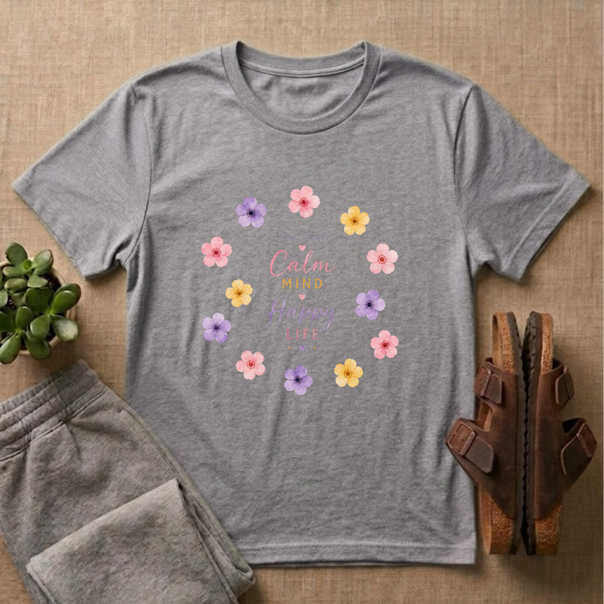 Calm Mind Happy Life T-Shirt