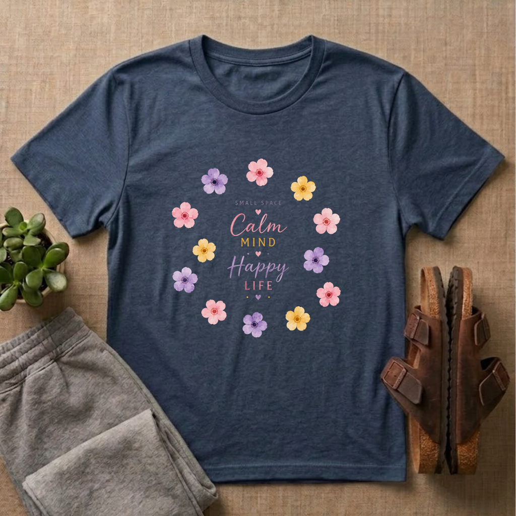 Calm Mind Happy Life T-Shirt